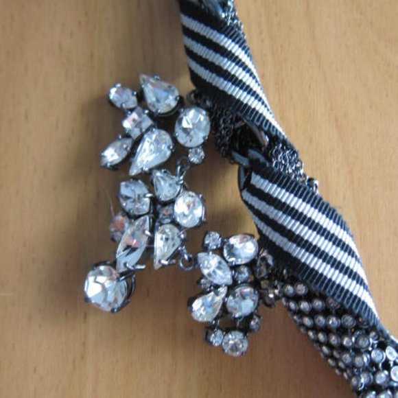 Ann Taylor Rhinestone and Ribbon Necklace - Picture 2 of 4